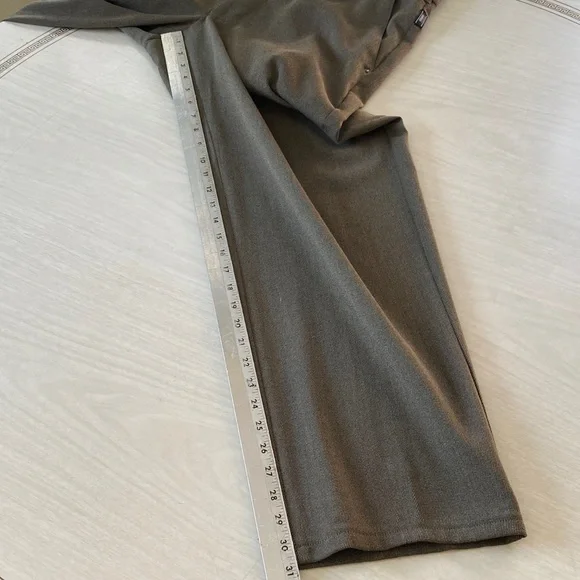 Armani Collezioni Wool Blend Brown Tan Trousers Pants Luxury Designer Minimalist - Picture 12 of 16